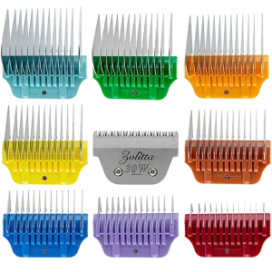 8 Colored Wide Combs 1/8" through 1" with 30W by Zolitta