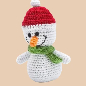 Shorty Snowman Knit Dog Toy