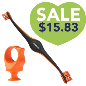 Orange Brushmate Premium Toothbrush with Biteblock Small by Paw Ready