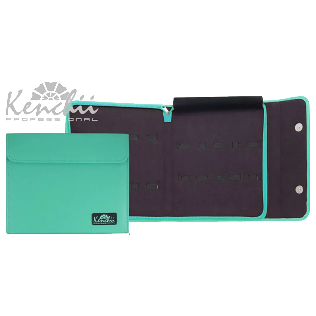 Faux Leather 10-Shear Case Turquoise by Kenchii