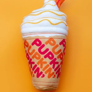 Pupkin' Donuts Iced Coffee Squeaky Plush Dog Toy