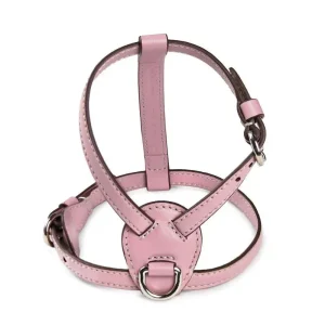 Nuvola Leather Dog Harness in Opale Pink (Made in Italy)