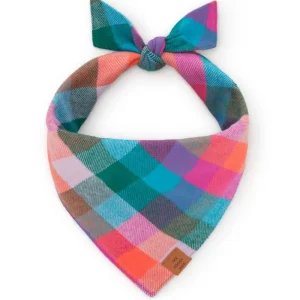 Color Pop Flannel Fall Dog Bandana (Made in the USA)