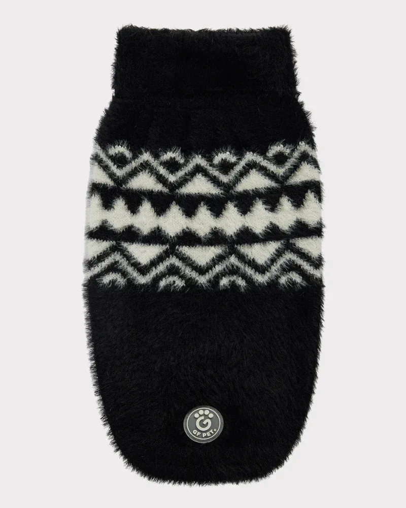 Fuzzy Dog Sweater in Black - Image 2