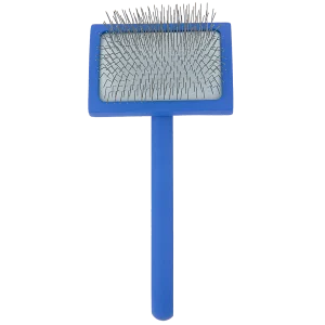 Medium Curved Blue Dematting Brush by PetStore.Direct
