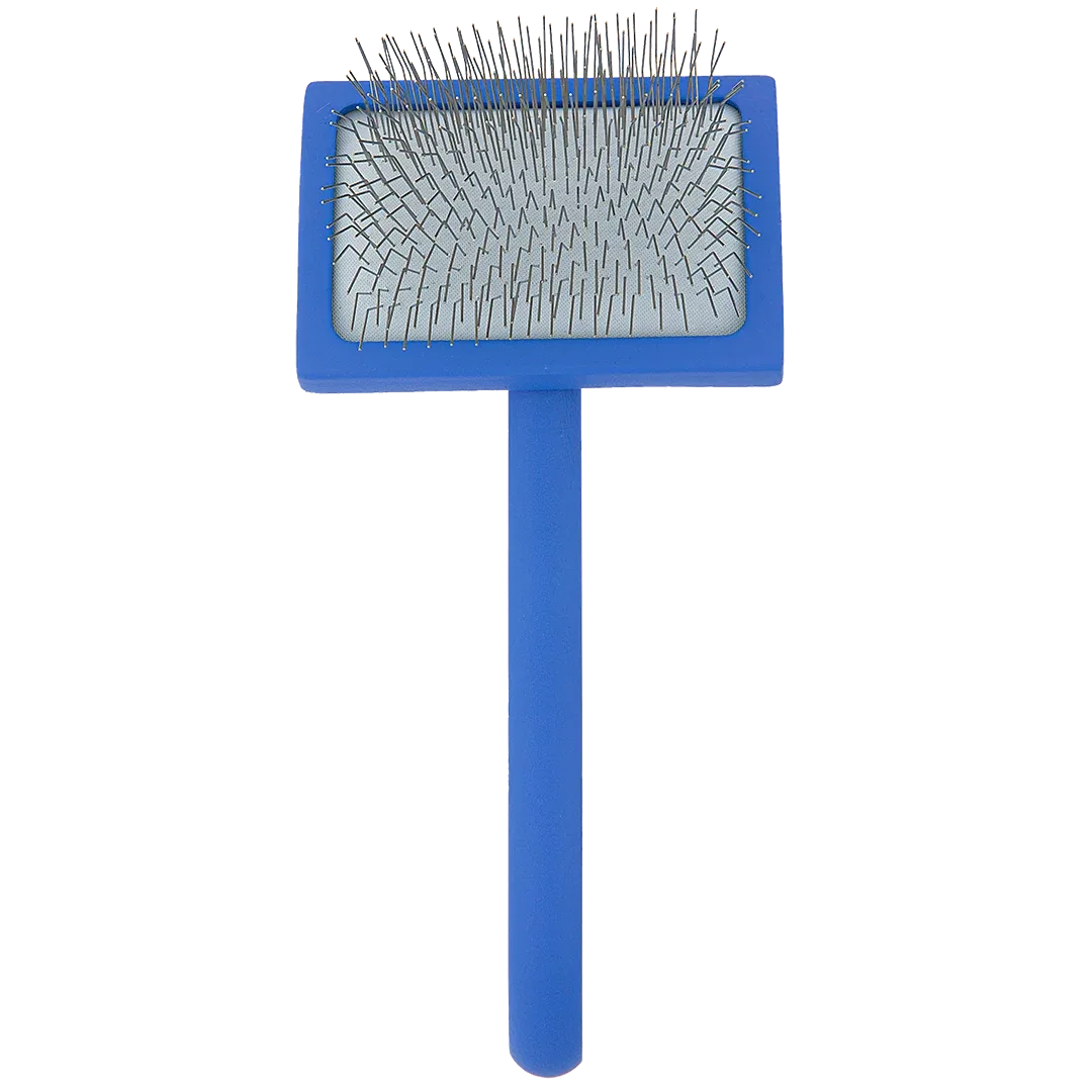 Medium Curved Blue Dematting Brush by PetStore.Direct