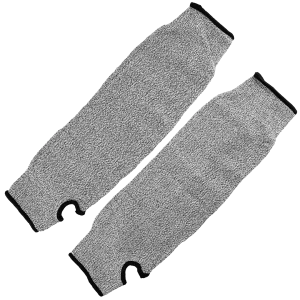 Set of 2 Gray Cut Resistant 18" Sleeves For Cat Protection