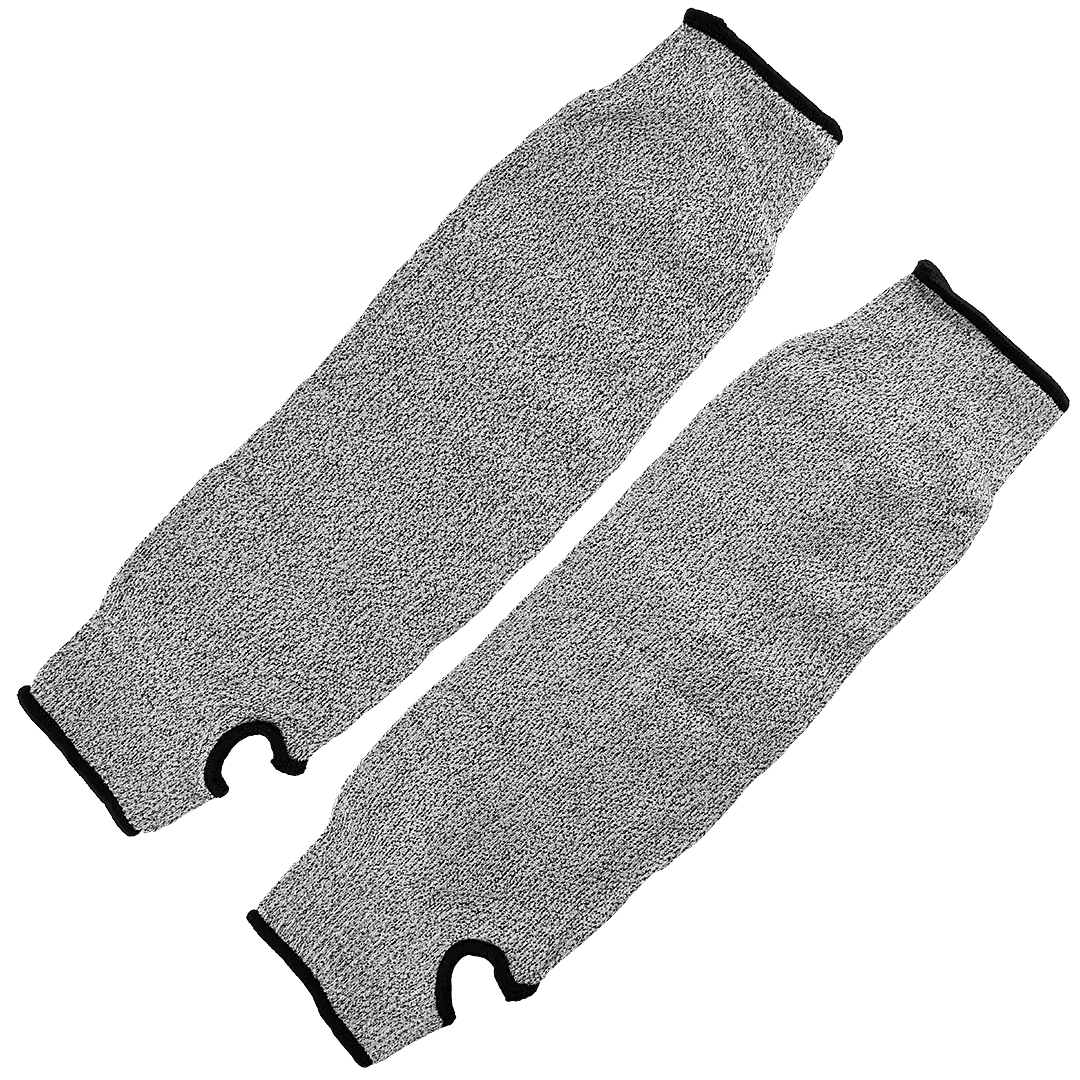 Set of 2 Gray Cut Resistant 18" Sleeves For Cat Protection