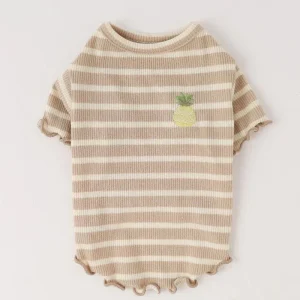 Ribbed Fruit Dog T-Shirts in Cherry or Pineapple (FINAL SALE)