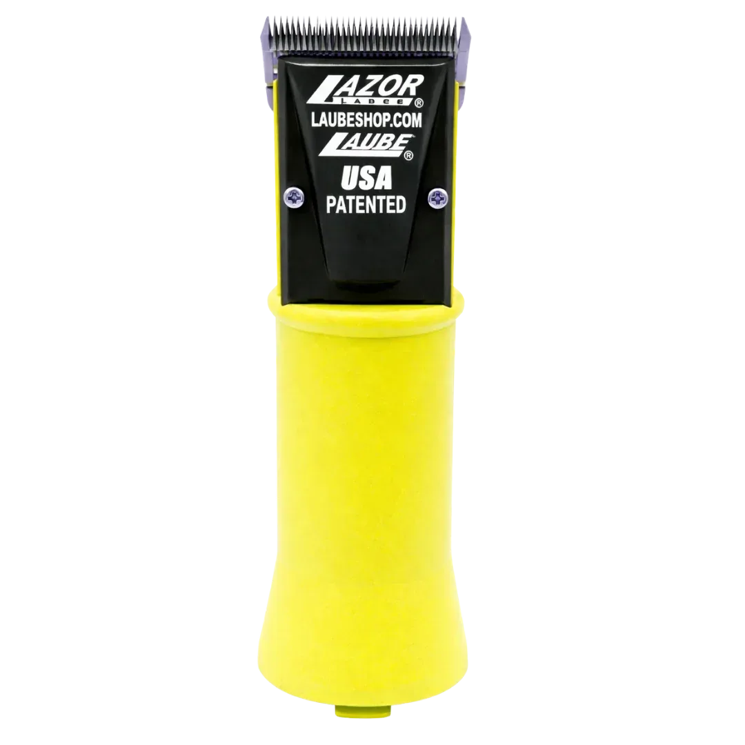 Lazor Blade Cordless 2 Speed Clipper Yellow with Two Batteries by Laube