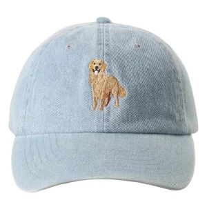 Golden Retriever Embroidered Denim Hat
