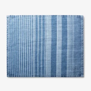 Striped Denim Placemat in Light Wash (Made in the USA)