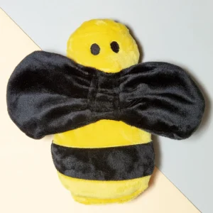 Bee Squeaky Plush + Crinkle Dog Toy (Made in the USA) (FINAL SALE)