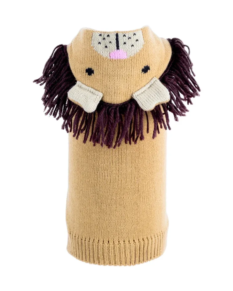 Cecil the Lion Knit Dog Hoodie - Image 2