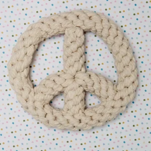 Peace Sign Rope Dog Toy