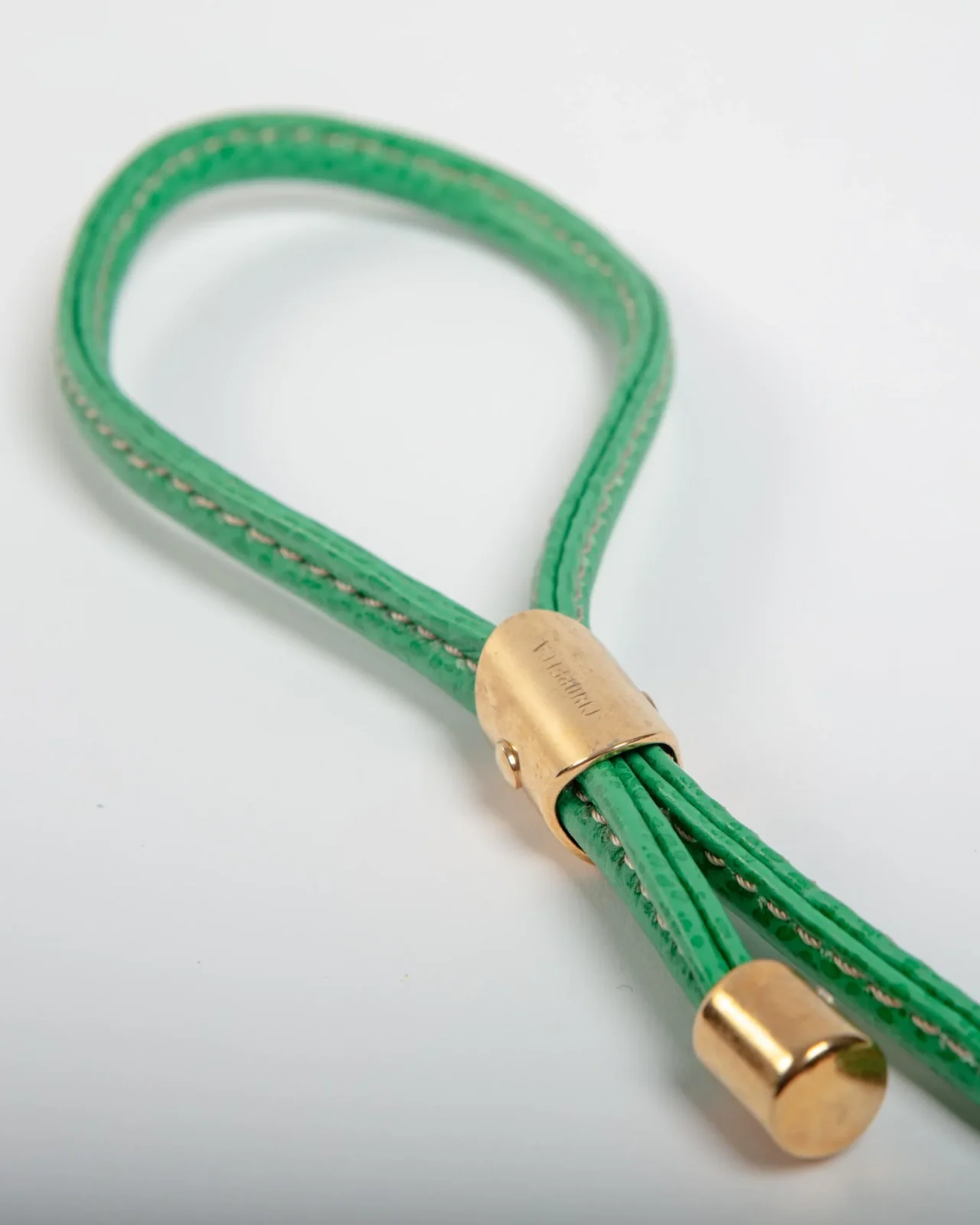 Italian Leather Dog Leash in Green