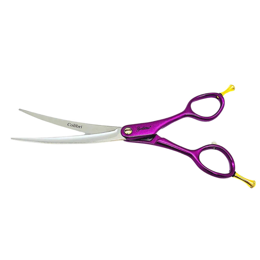 Colibri Curved Scissors Dark Purple 6.25 by Zolitta