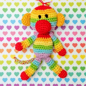Sweetie the Sock Monkey Organic Knit Dog Toy