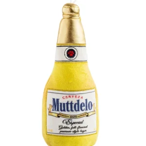 Muttdelo Beer Squeaky Plush Dog Toy