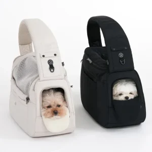 Crossbody SMART Sling Dog Carrier in Black or Beige