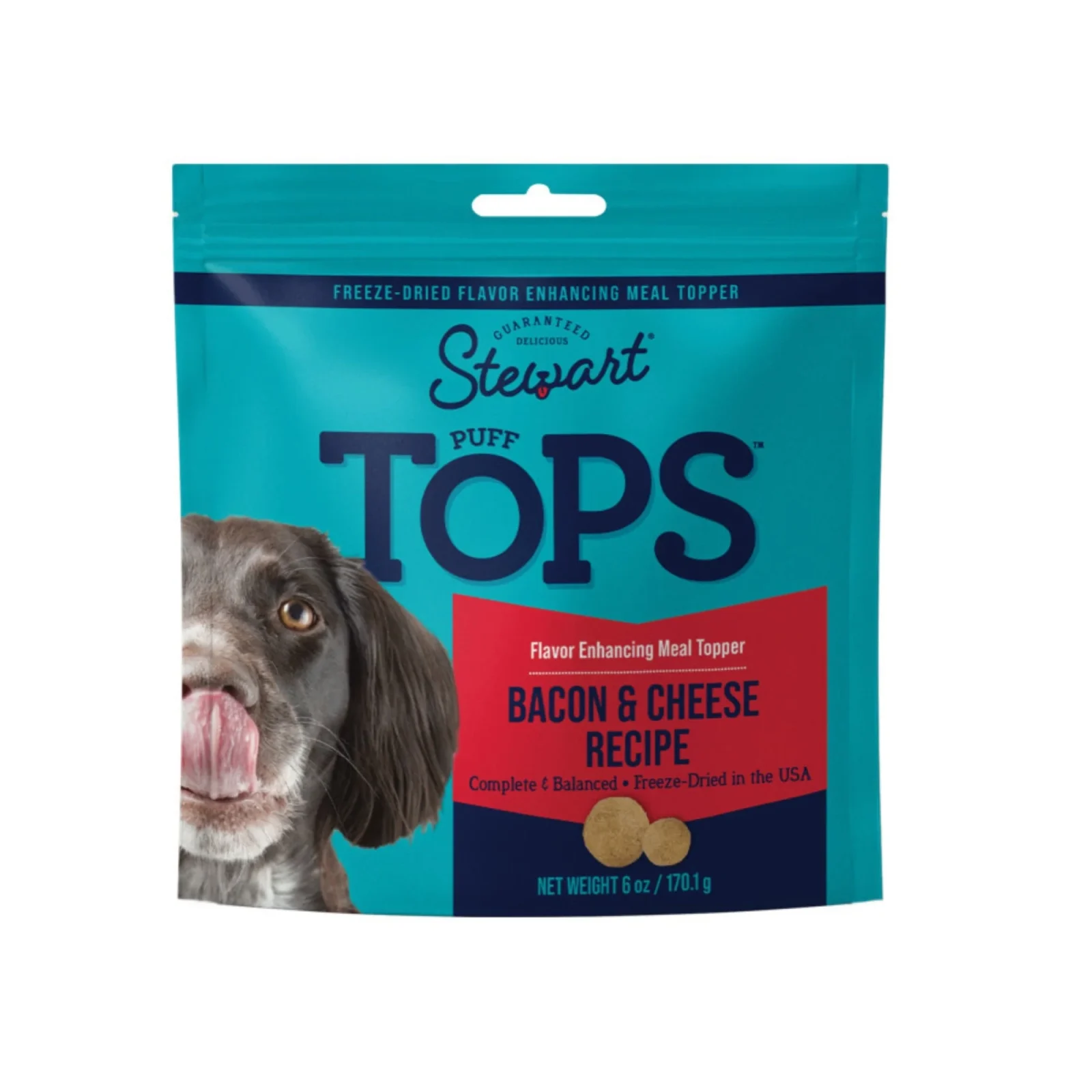 Stewart Puff Tops Freeze Dried Dog Food Topper Bacon & Cheese, 1ea/6oz. - Image 2