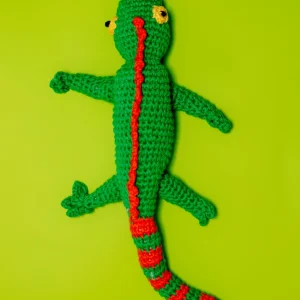 Hand Crochet Lizard Dog Toy