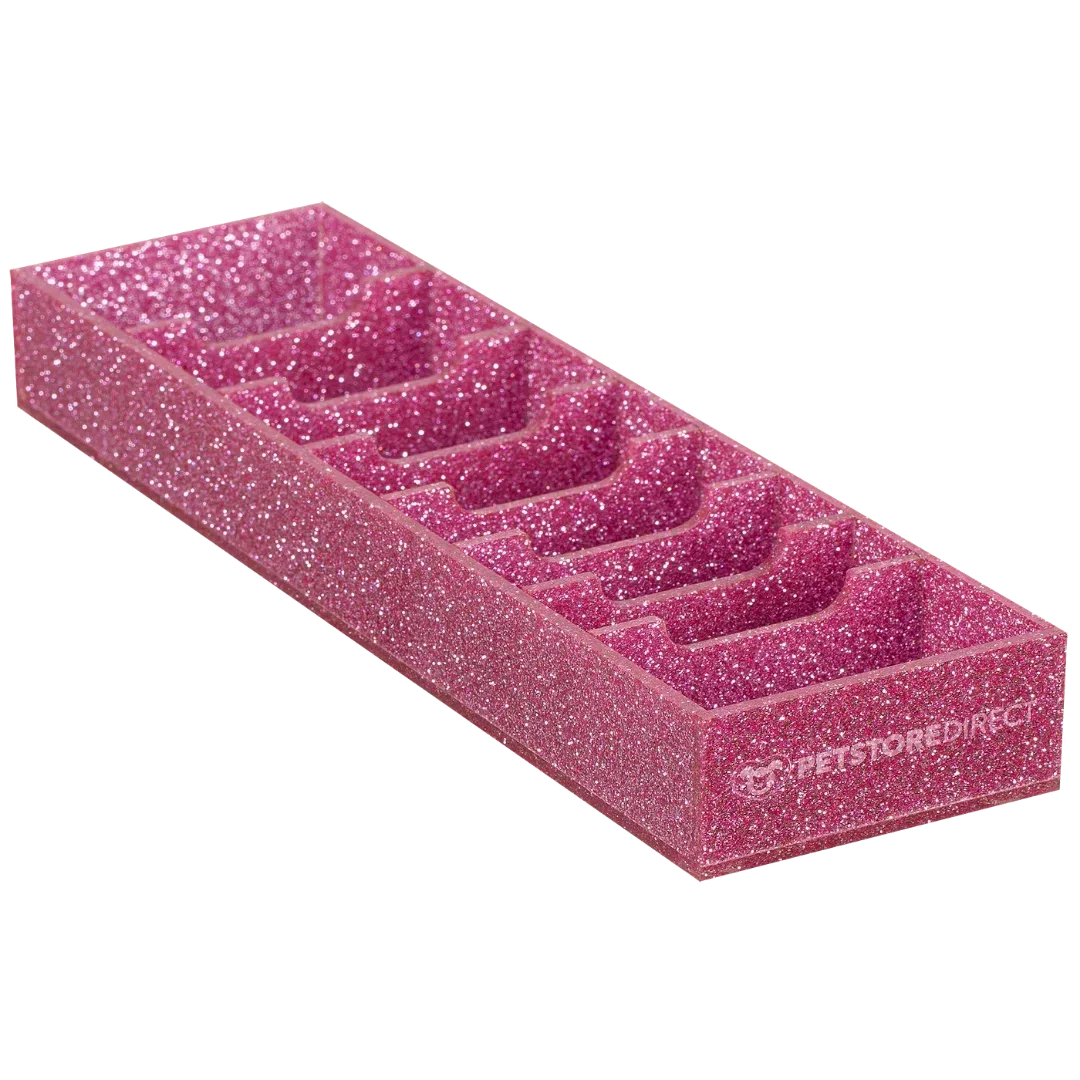 Wide 9 Blades Holder Sparkle Pink by PetStore.Direct