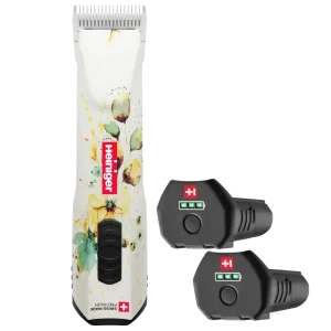Opal White Floral Cordless Clipper with 2 Batteries by Heiniger