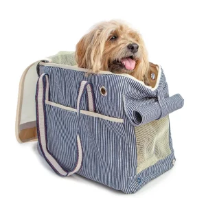 Nautical Stripe Dog Carrier Tote