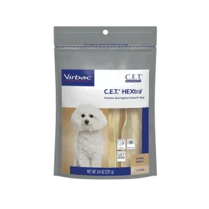 C.E.T. HEXtra Oral Hygiene Chews for Dogs Pack of 30 Extra Small by Virbac