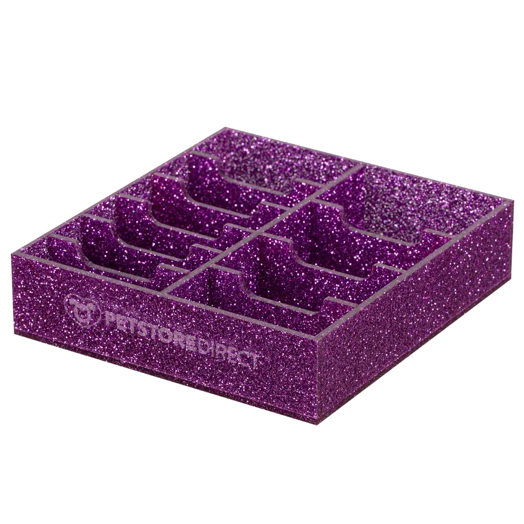 Wide 10 Blades Holder Sparkle Purple by PetStore.Direct - Image 2