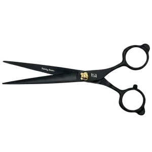 Teddy Bear 6.5" Straight Scissor Black by Zolitta