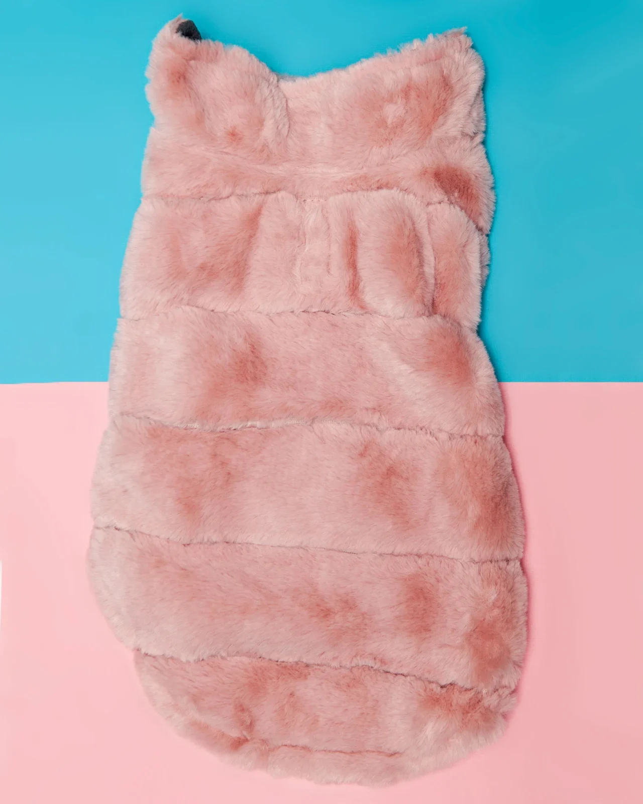 Faux Fur Coat in Blush