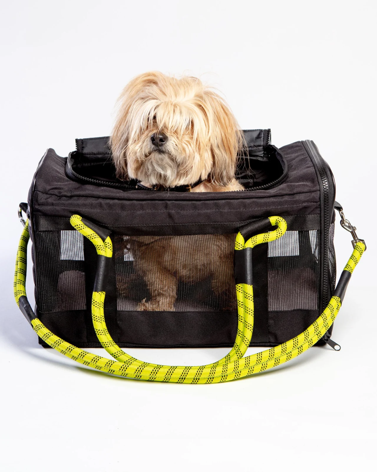 Out-Of-Office Airline Compliant Pet Carrier in Black w/ Neon Yellow (Pro Edition) - Image 2