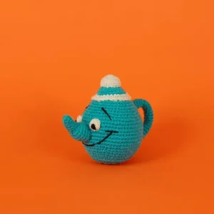 Cotton Crochet Tea Pot Squeaky Dog Toy (FINAL SALE)