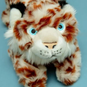 Mongo the Snow Leopard Squeaky Plush Dog Toy