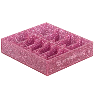 Wide 10 Blades Holder Sparkle Pink by PetStore.Direct