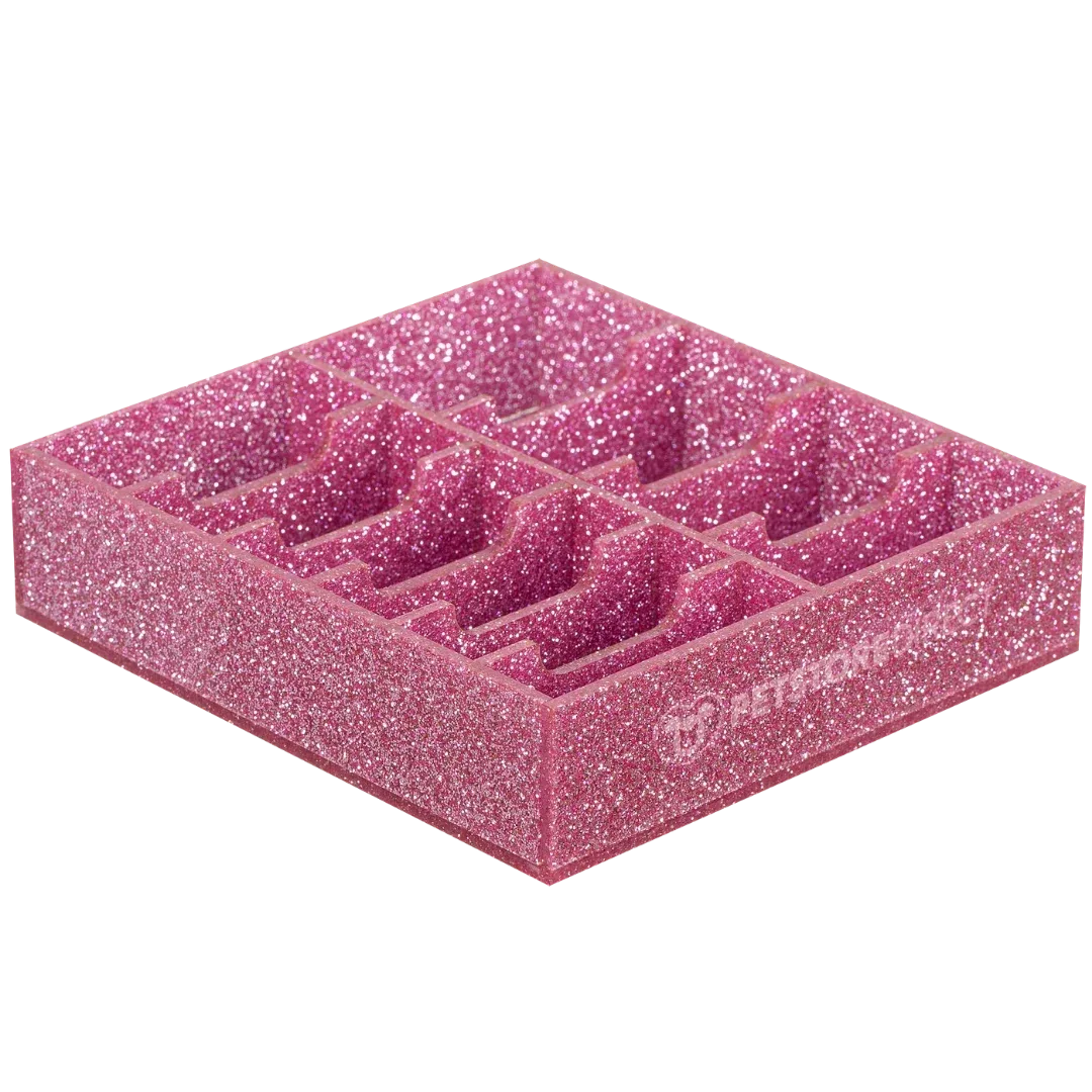 Wide 10 Blades Holder Sparkle Pink by PetStore.Direct