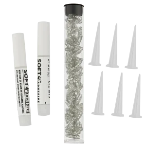 Silver Sparkle Feline Large Nail Caps by Soft Claws