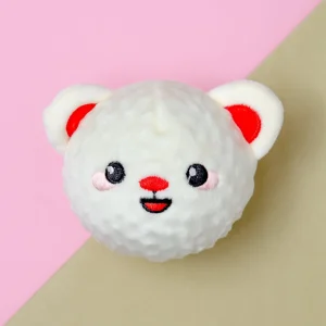 Woof Love Bear Squeaker Ball Dog Toy