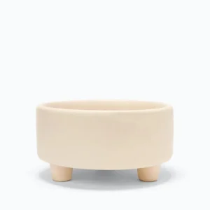 Uplift Ceramic Dog Bowl in Buttercream