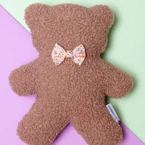 Lavender Brown Bear Plush Dog Toy (Made in the USA)