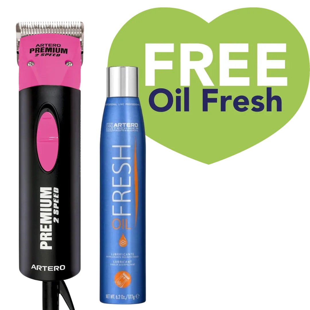 Premium Pink Professional Grooming Two Speed Clipper by Artero