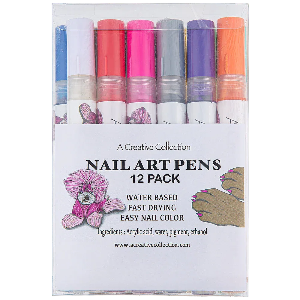 Nail Art Pen (Pack of 12) by A Creative Collection