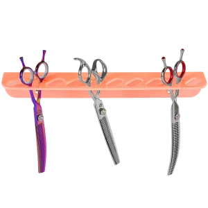 Acrylic 10 Scissor Holder Wall Mount Orange by PetStore.Direct