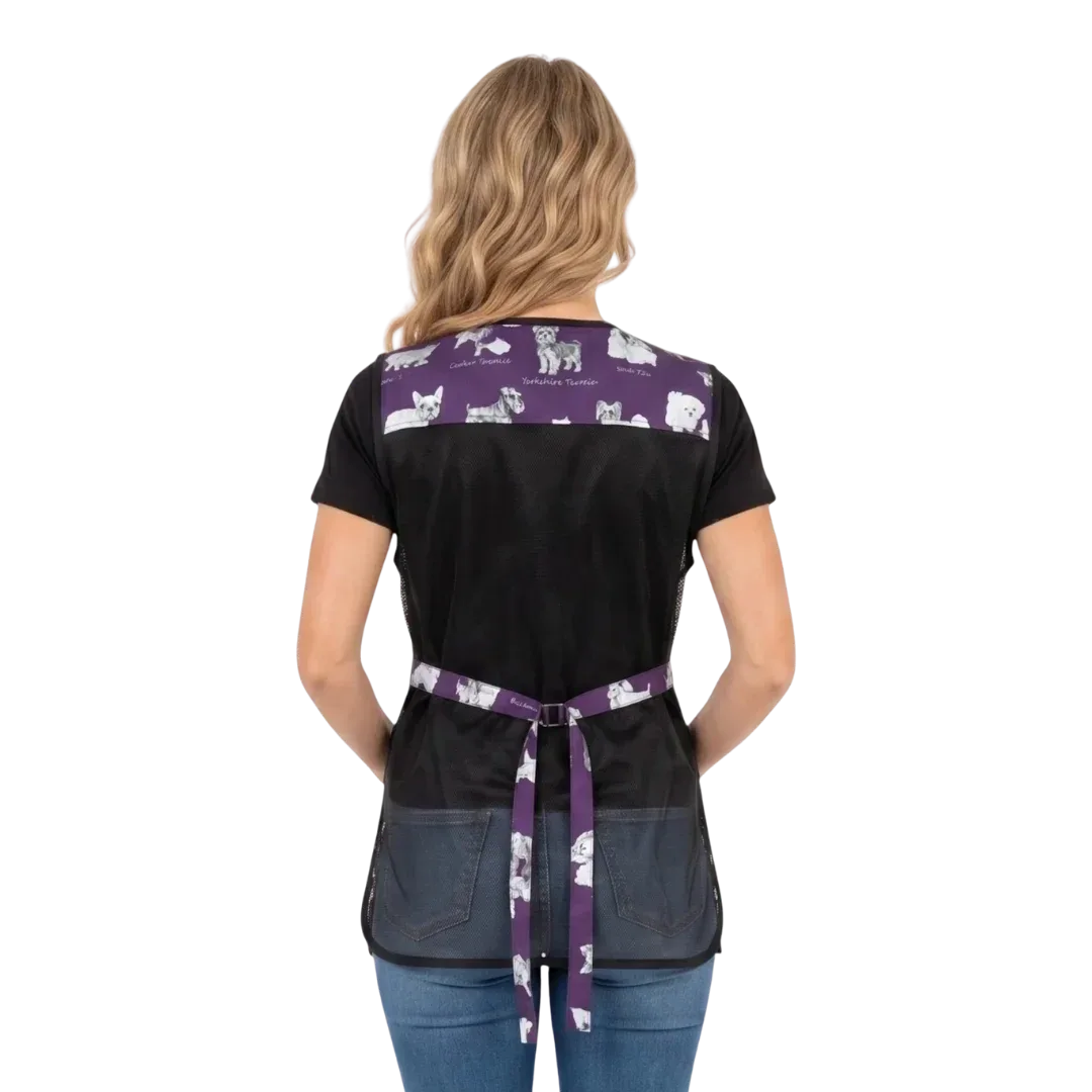 Puppy Love Sketch Waterproof & Hair Resistant Pet Grooming Vest by Ladybird Line - Image 2
