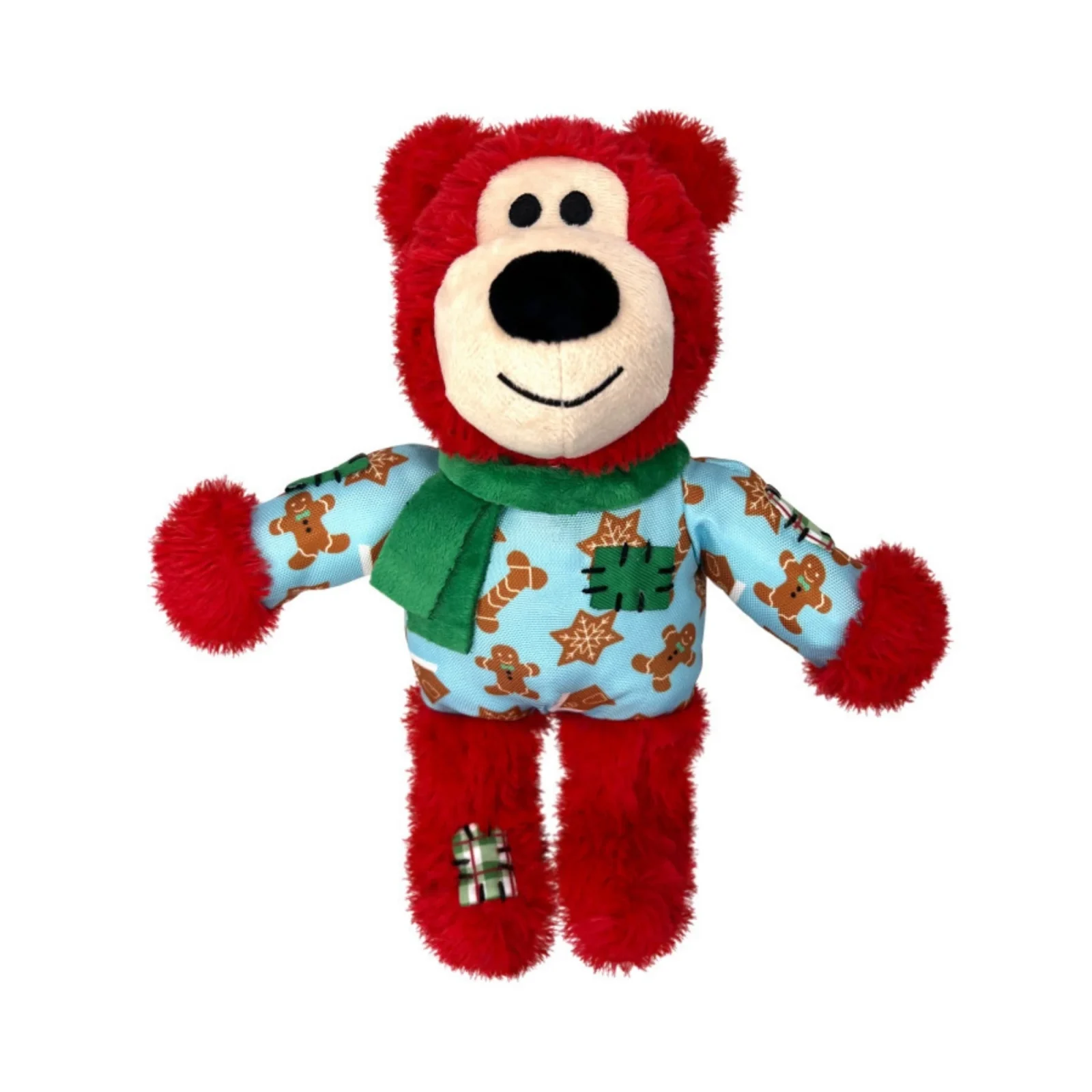 KONG Holiday Wild Knots Bear Dog Toy AssortedColors, Small/Medium - Image 2