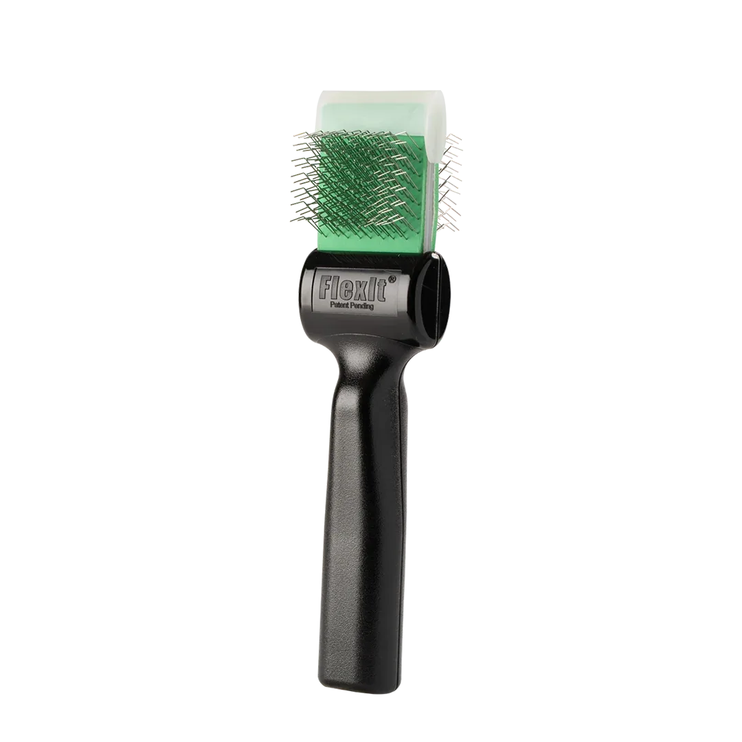 Green Soft Flex Finishing Twin Single Brush by FlexIt
