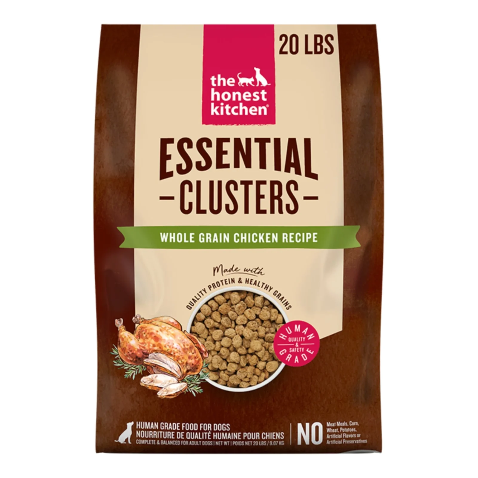 The Honest Kitchen Dog Essential Clusters Chicken & Oat 20lbs.