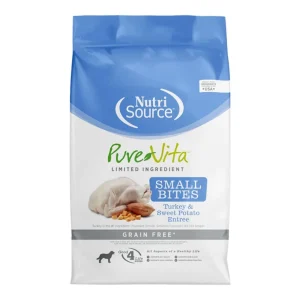 Pure Vita Dog Small Bites Grain-Free Turkey & Sweet Potato, 12 lb